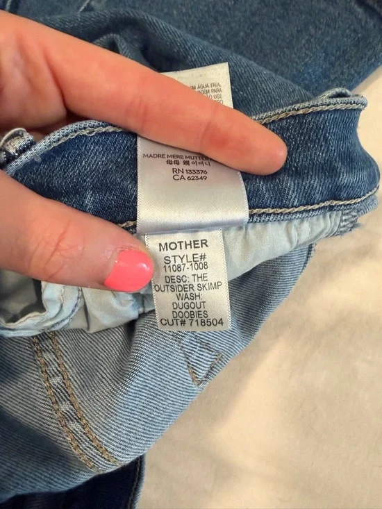 Mother The Outsider Skimp Jeans in Dugout Doobies Wash - Size 29 - Picture 4 of 6